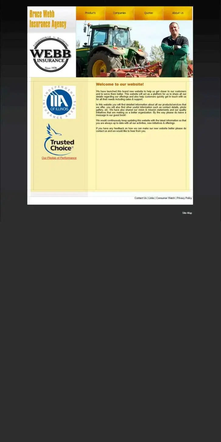 brucewebbinsurance.com on a phone